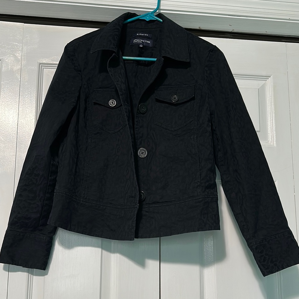 Jones New York Black Cropped Jacket